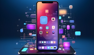 Mobile application development graphic