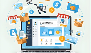 E-commerce website development graphic